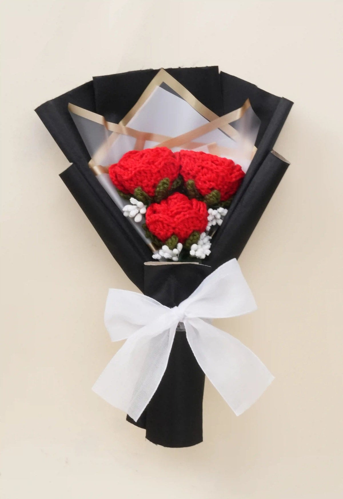 Handmade 3-Rose Bouquet by Fourloom, photo 1