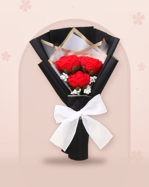 Handmade 3-Rose Bouquet by Fourloom, photo 1