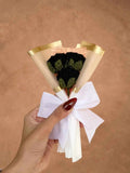 Handmade Black Mini Rose Bouquet by Fourloom, photo 1