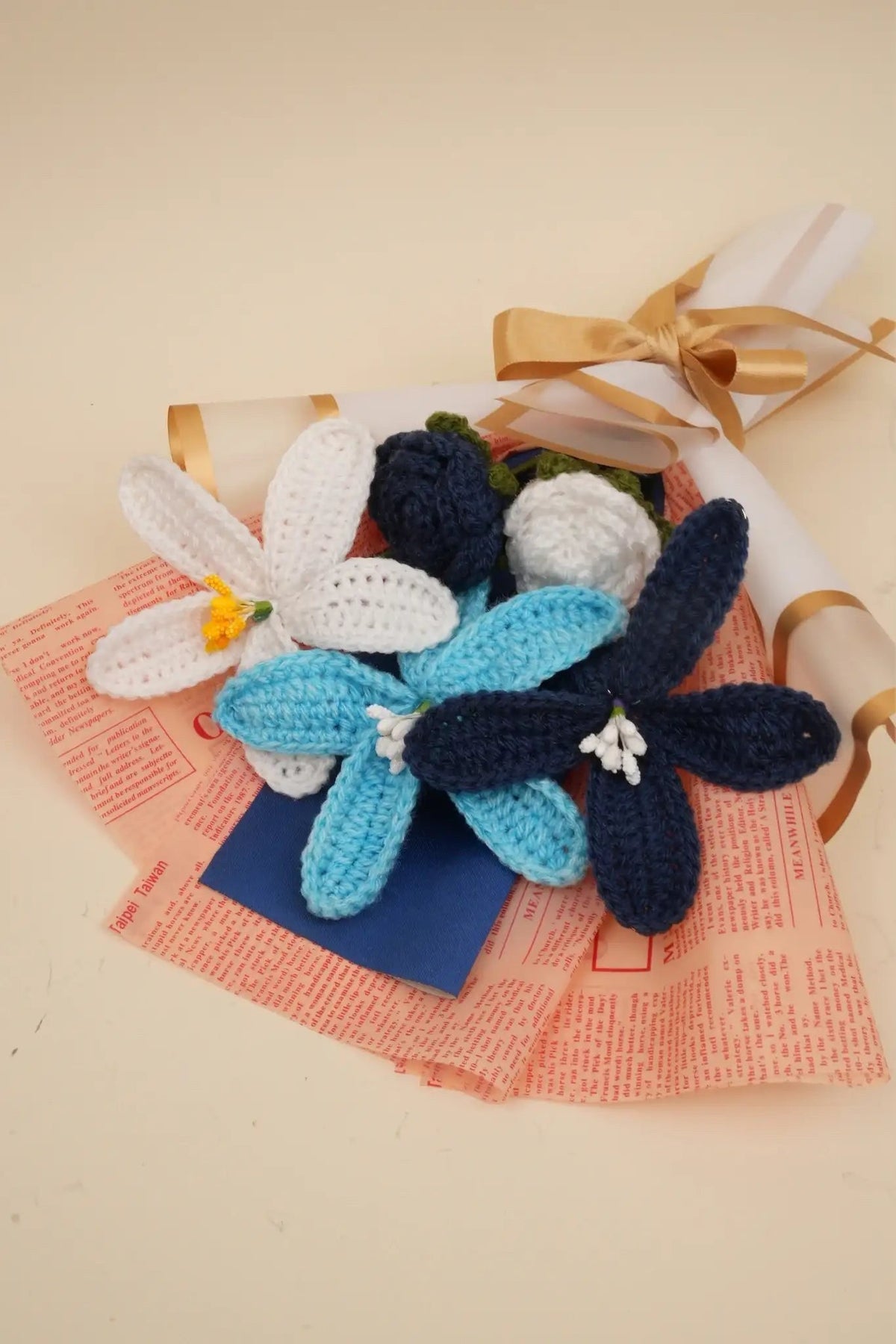 Handmade Blue Lily Bouquet by Fourloom, photo 5