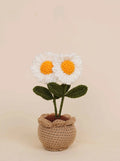 Handmade Double Daisy Crochet Pot by Fourloom, photo 1