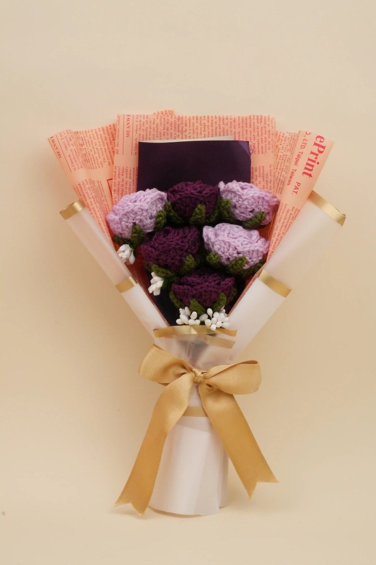 Handmade Jumbo Purple Rose Bouquet by Fourloom, photo 1