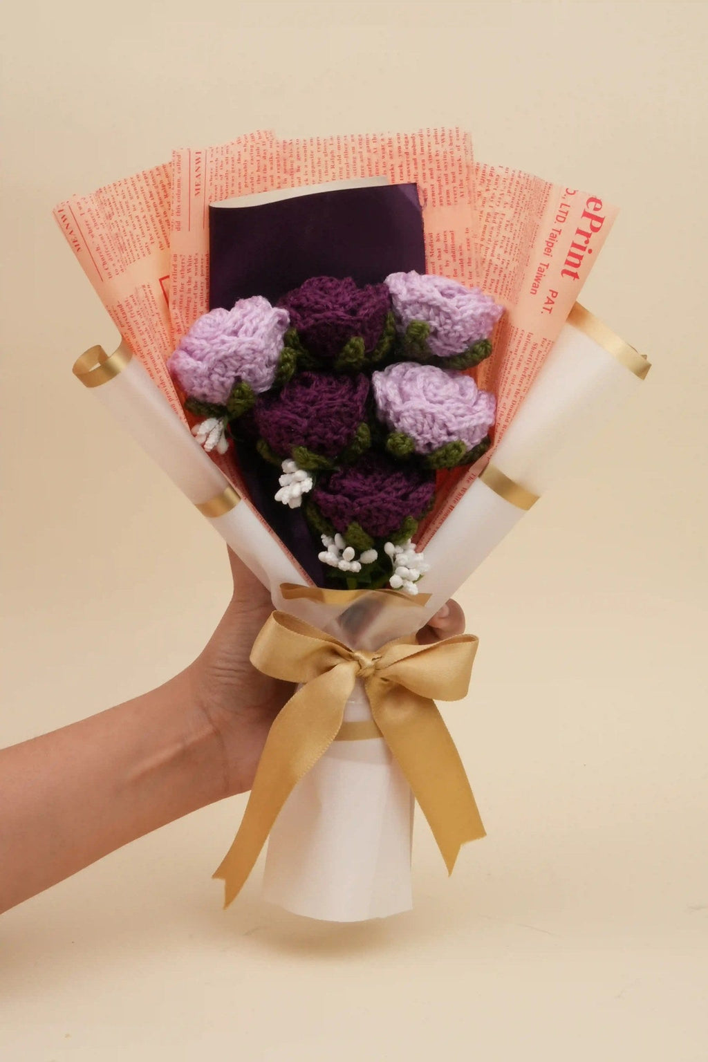 Handmade Jumbo Purple Rose Bouquet by Fourloom, photo 2
