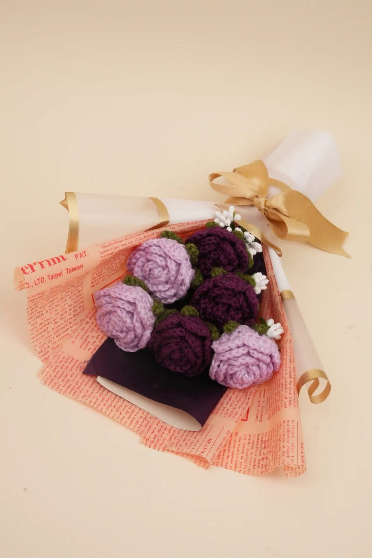 Handmade Jumbo Purple Rose Bouquet by Fourloom, photo 4