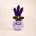 Handmade lavender crochet pot by Fourloom