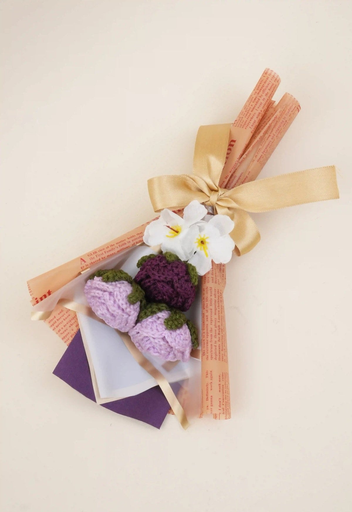 Handmade Lavender Rose Bouquet by Fourloom, photo 2
