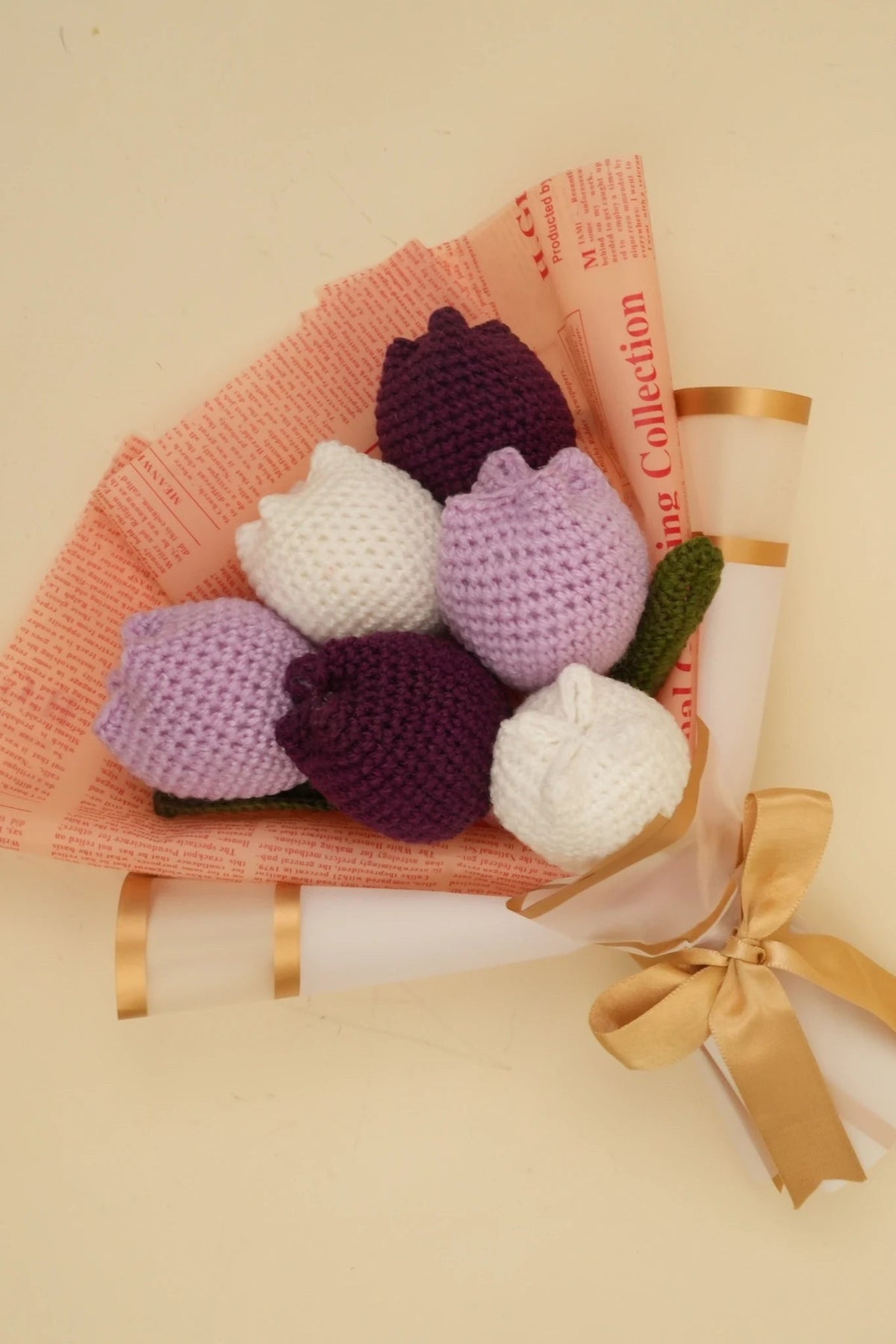 Handmade Lavender Tulip Bouquet by Fourloom, photo 4
