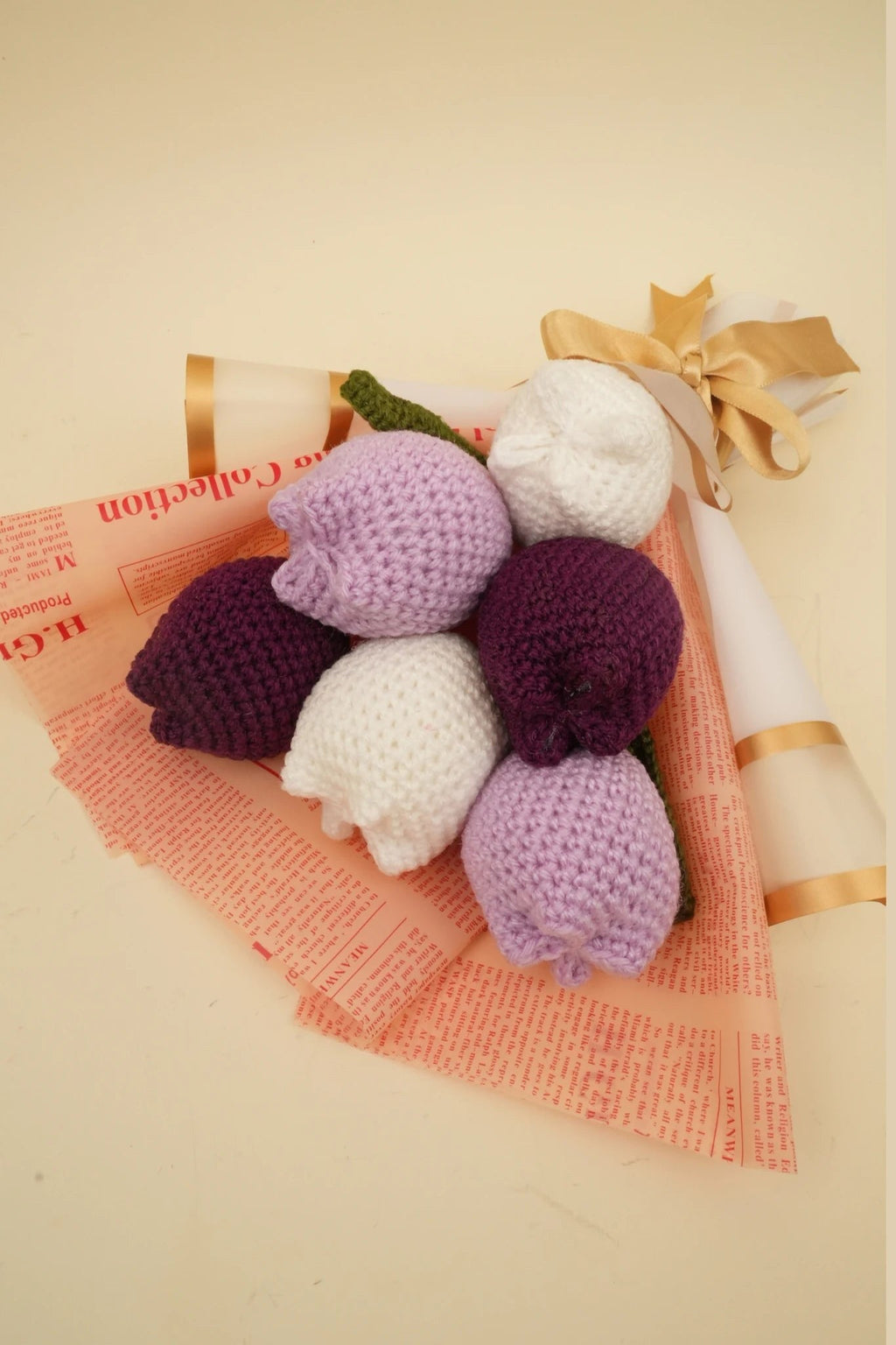 Handmade Lavender Tulip Bouquet by Fourloom, photo 5