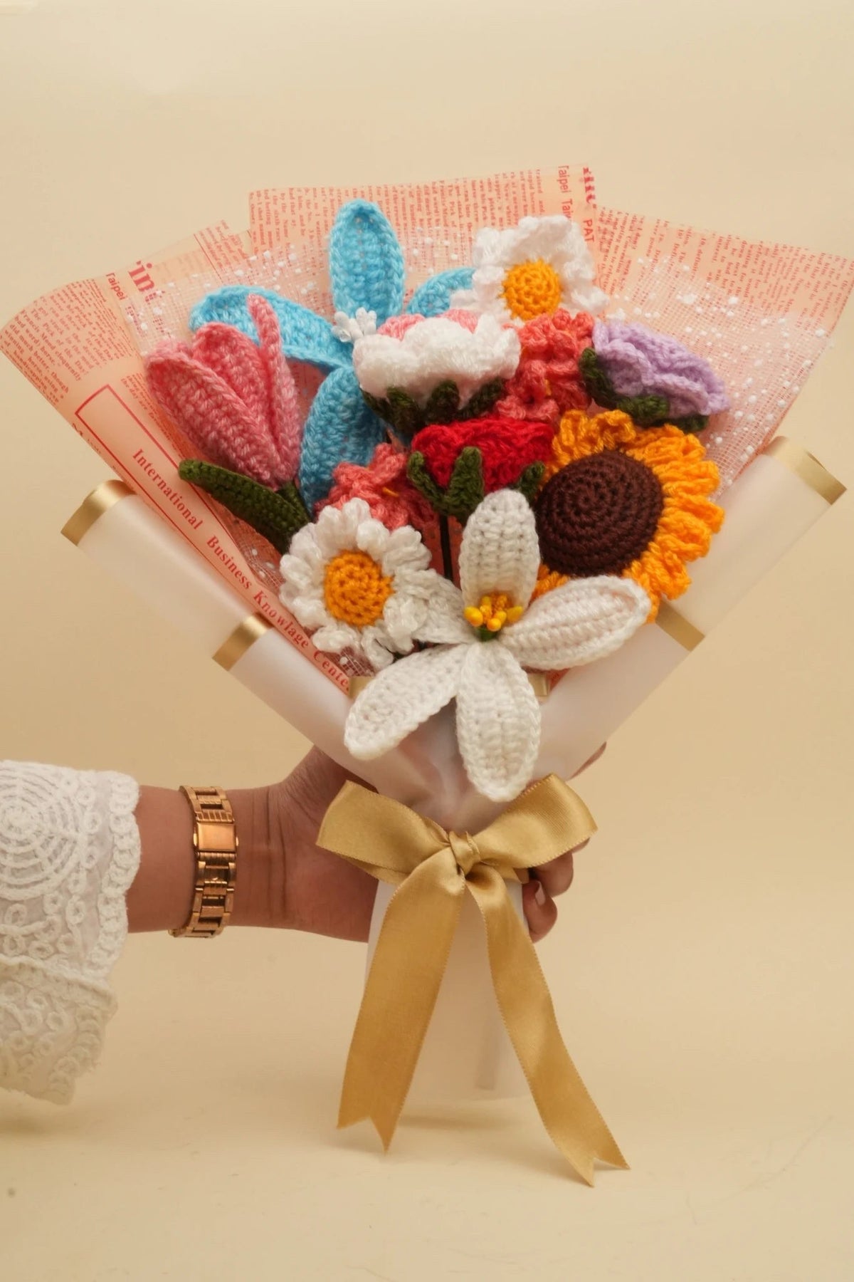 Handmade Mixed Flower Bouquet by Fourloom, photo 3