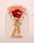 Handmade Pink and Red Roses Bouquet by Fourloom, photo 1