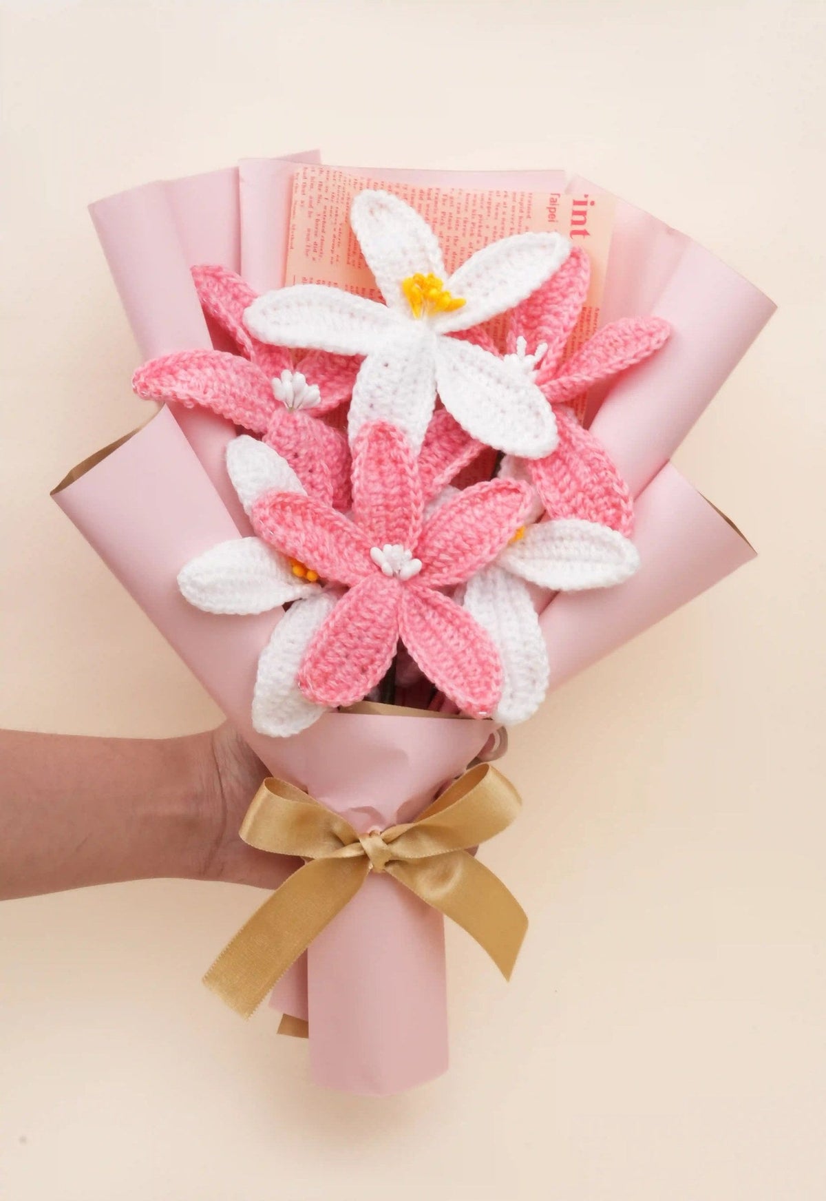 Handmade Pink Lily Bouquet by Fourloom, photo 2