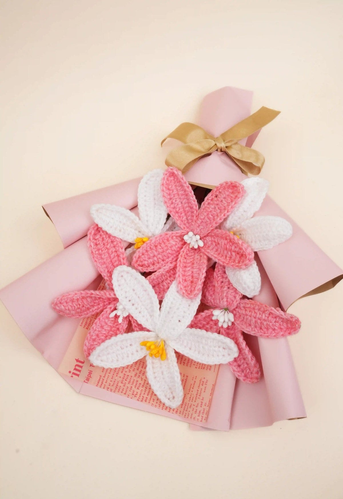 Handmade Pink Lily Bouquet by Fourloom, photo 3
