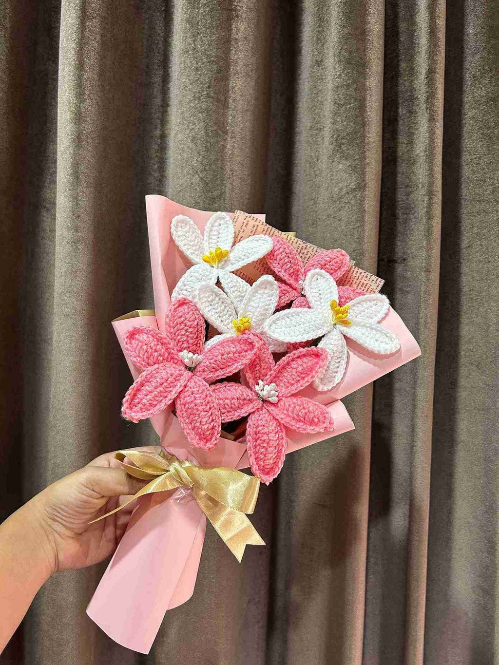 Handmade Pink Lily Bouquet by Fourloom, photo 5