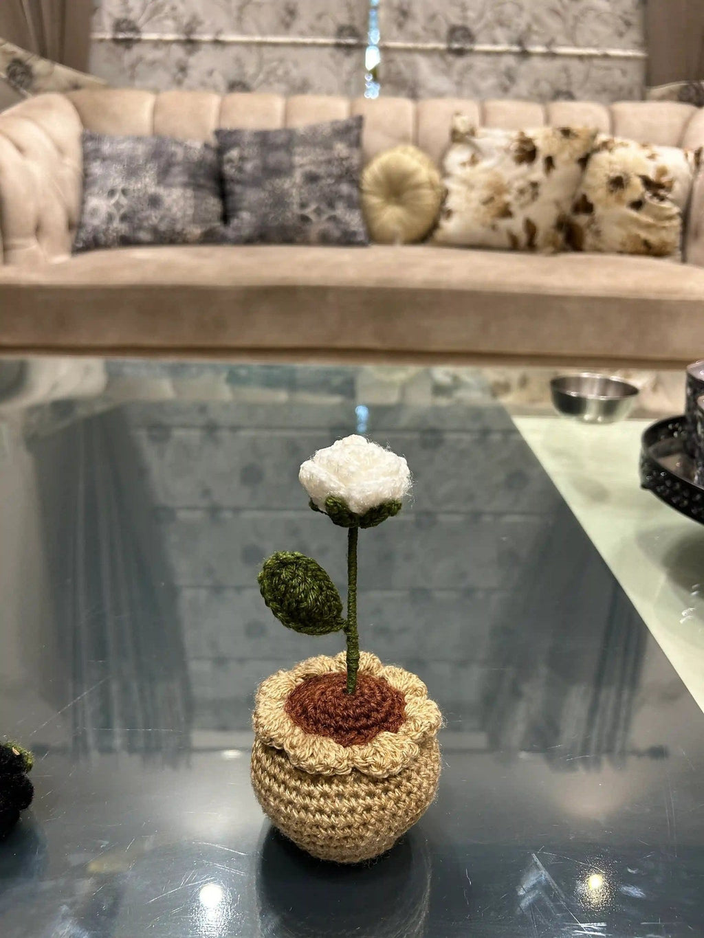 Handmade Rose Crochet Pot by Fourloom, photo 2