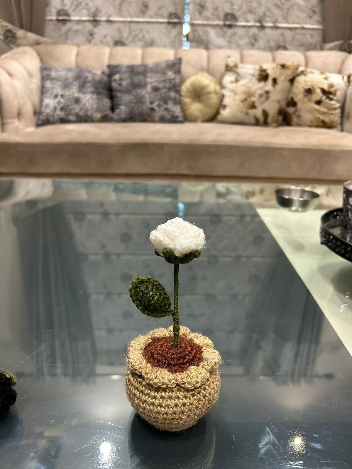 Handmade Rose Crochet Pot by Fourloom, photo 2