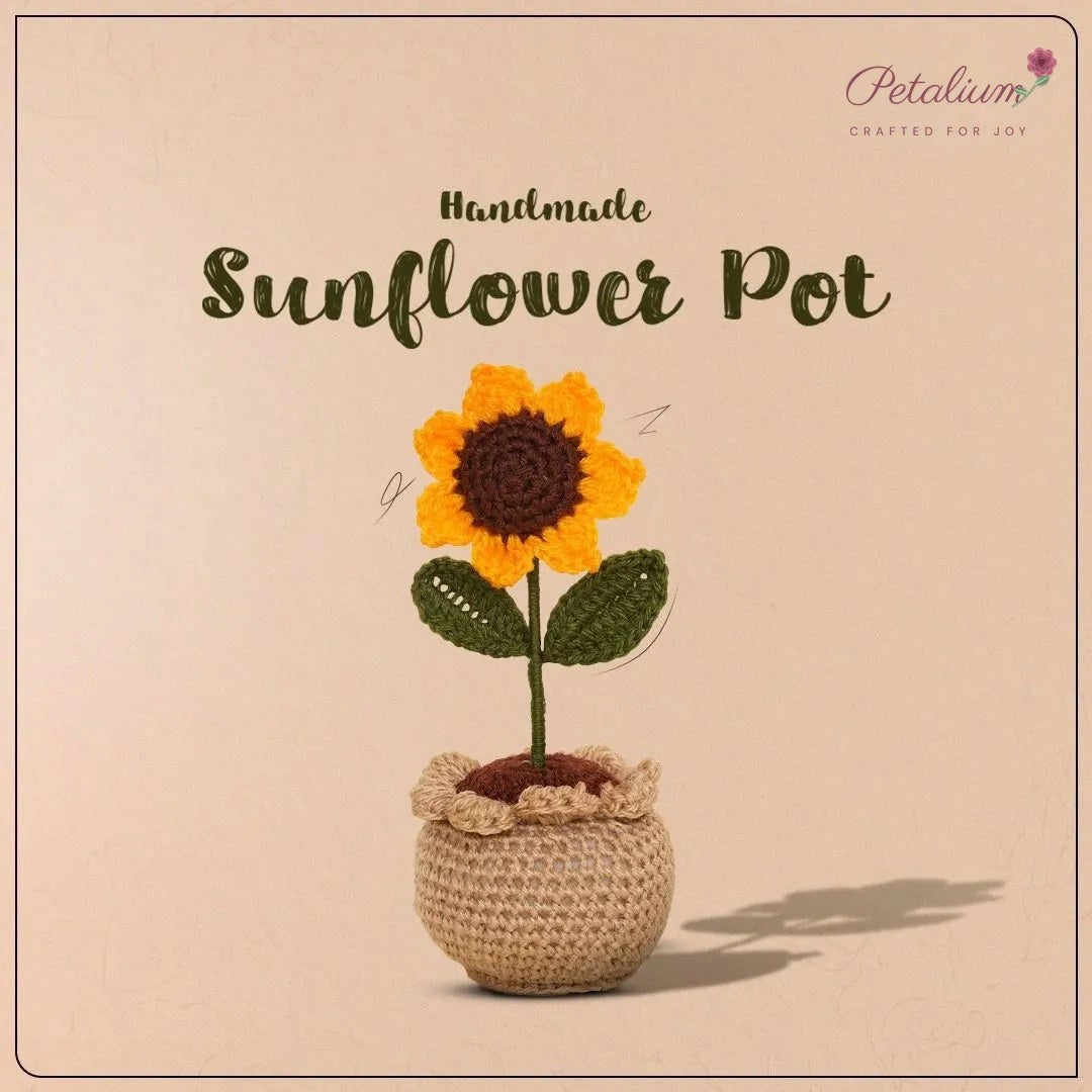 Handmade Sunflower Crochet Pot by Fourloom, photo 1